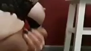 redhead sissy dildoing her ass like a slut