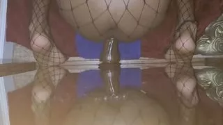 Black Booty Femboy Fucks BBC Dildo .