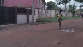 By accident we met, and she needed to be cool by having my dick all day