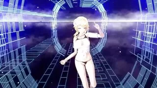 Genshin Impact - Lumine - Cute Dance In Sexy Black Panties + Sex Scenes (3D HENTAI)