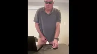 Andrew Powell eats his own cum!