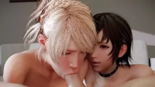 Iris And Luna Sharing A Cock POV