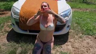 Sperma im Mund, Doggy Style, Französischer Sex, Natürlicher Sex, Schlucken, Tätowiert