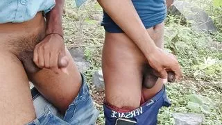 Two college boys went to the hill towards the forest to use the bathroom and you will be surprised by what both of them did.