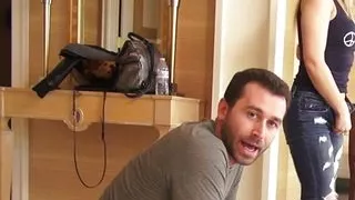 Anal slut smashed in threesome by double fucking dudes