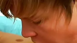 Handsome gay Ayden James swallows cum loads from Colby Bonds