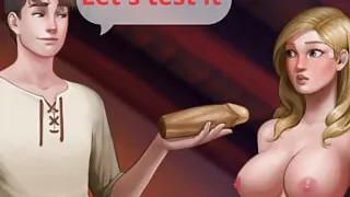 WAL 26 - Wooden big dildo as a copy of my 30 cm big dick. Gift for big tits blonde.