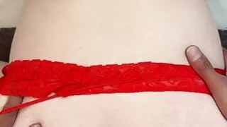 Fucking a Femboy's Ass and Cumming on His Back and Panties