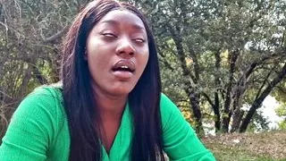 Big ass ebony Alawa hard fucked by a big white cock