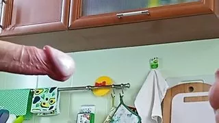 fat woman sucks my cock getting a portion of cum in her mouth close up