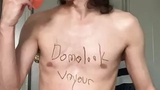 Domelook Voyeur'sub Strip and Dildo Sucking