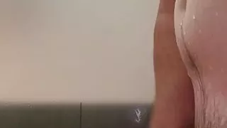 Shower with nude sock