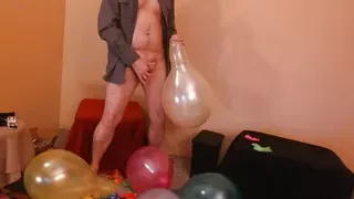 94) Step Pop 12" Balloons and Cum on Q24 - Balloonbanger