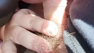 Slutty amateur Spanish milf gives a masked blowjob to a stranger in the car.  Milky Cum in mouth.