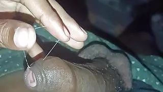 Horny boy have lots of precum