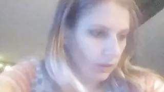 Harley Sux Rubber Dildo While on Phone with Her Friend