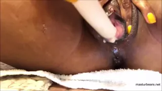 Black Pussy Splatters Cream