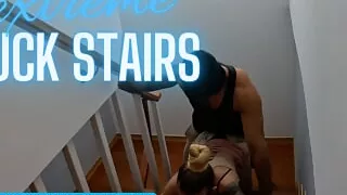 Super model Europeia FUCK DOGGY ON THE STAIRS