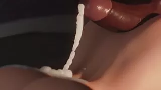 ThreeDust Delicious hardcore intense hot tasty pleasure huge big cock dripping cum on the back of his big-assed lover hardcore