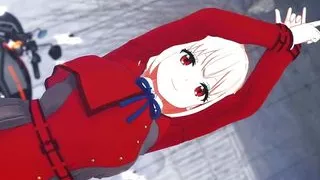 Chisato - Sexy Dance + Gradual Undressing (3D HENTAI)