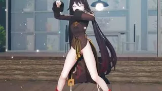 Genshin Impact - Cute Hu Tao - Sexy Dance + Gradual Undressing (3D HENTAI)