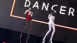 2 Sexy Asian Girls Dancing + Gradual Undressing (3D HENTAI)