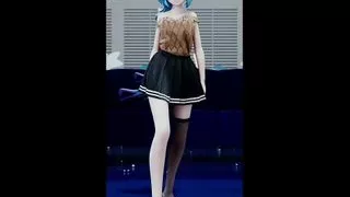 Sexy Miku In Hot Skirt Dancing (3D HENTAI)
