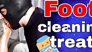 Femdom Feet Licking Cleaning Foot Slave Worship Fetish Bondage BDSM Real Couple Amateur Real Homemade Milf Stepmom