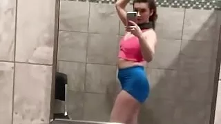 A little naughty at the gym my pussy was so wet