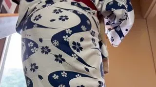 Getting backed up in bed so much that it makes me crazy... All day at a hot spring inn with a college girl Amateur Japanese