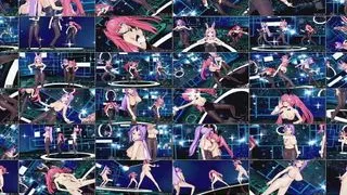 Slime Anime - 3 Cute Girls in Sexy Bunny Suits With Pantyhose Dancing (3D HENTAI)