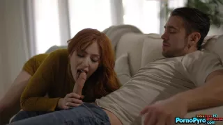 Stepson Gets Blowjob From Curvy Stepmom - Lauren Phillips And Dante Colle