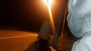 I showed my ass to a stranger at the bus stop! see his reaction!