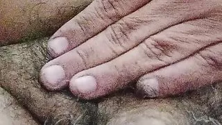 Alber do monte playing with his stick in the bathroom at home 2