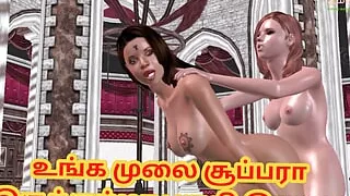 Animated cartoon 3d porn video of two cute lesbian girl having sex in two position using strapon dick Tamil Kama kathai