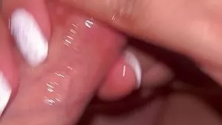 White sparkle nails with colourful toes