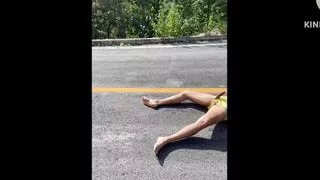 Thai masturbate middle of the road