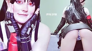 FEMDOM RP: Tifa Lockhart ruined your orgasm and let you cum only if you'll wedgie yourself