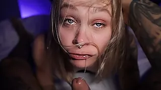 POV - Blonde Slut gets what she deserves