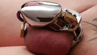 Chastity Slave Cumshot