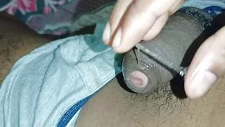 Kashmiri boy stroking hard and masterbating