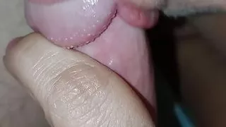 I gently suck his dick