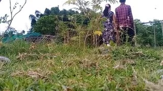 Beautiful collage Girl sex in outdoor with home