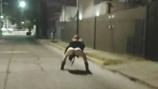 public nudity on the city street caught by voyeurs