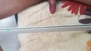 I satisfy my big cock with my hand