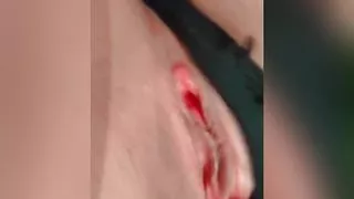 Karolina masturbates with a pacifier