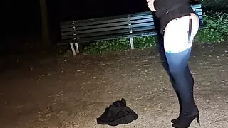 Crossdresser mariska in the woods