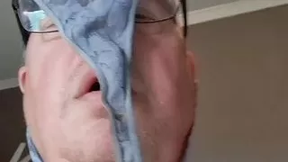 Dirty panties sniffing