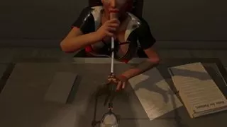 Citor3 3D VR Game blonde latex nurse sucks cum through urethra probe