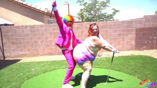 Julie Ginger In Gibby The Clown Fucks At The Garden